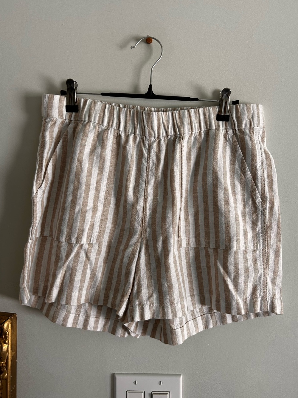 J.Crew Patch-Pocket Pull-On Short in Stripe Size Small